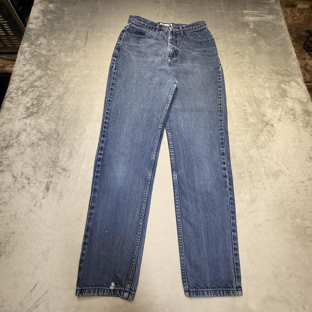 Vintage Guess Jeans Womens 30 Blue Medium Wash Straight Relaxed Denim Distressed